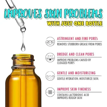 

Lactobionic Acid Essence Lactobionic Acid Liquid Shrinks Pores Hydrating Control Oil Anti-Wrinkle LDO99