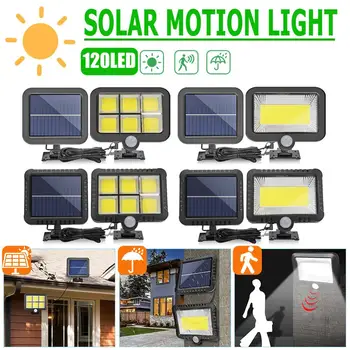 

100 120LED Solar Lamp Motion Sensor Waterproof Outdoor Path Night Sunlight Solar Street Light Outdoor Night Lighting