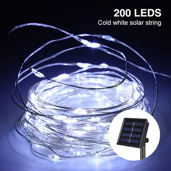 

20 Metre 200 Leds Solar String Lights Waterproof LED Copper Wire Fairy Holiday Outdoor Christmas Party Wedding Decoration Lights