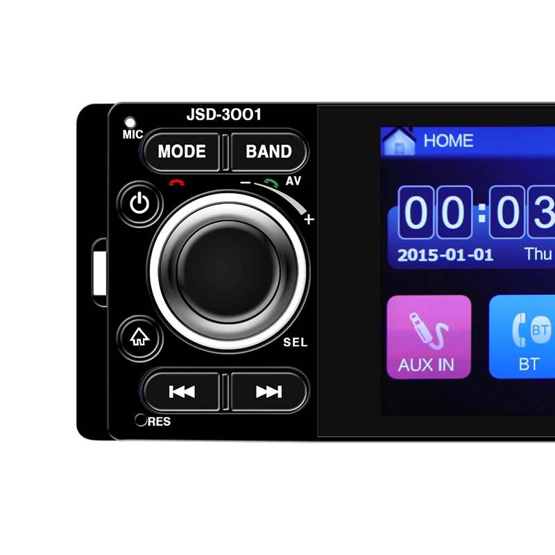 1Din 4.1 Inch Car Radio Mp5 Player Stereo Bluetooth Audio Aux Iso Interface Mp3 Fm / Usb / Radio Player Jsd-3001