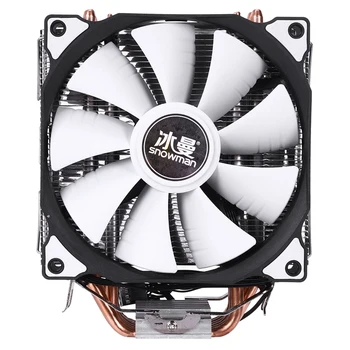 

SNOWMAN 4PIN CPU cooler 6 heatpipe Double fans cooling 12cm fan LGA775 1151 115x 1366 support Intel AMD