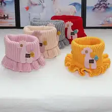 

Children's Bibs Scarves Collars Men And Women Babies Babies Winter Woolen Knitting Warmth Neck Protection Windproof Boys And Gir