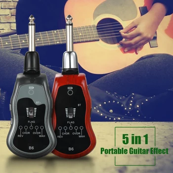 

5 in 1 2.4G Wireless Guitar Transmitter Audio 6 Channels Guitar Wireless Transmitter Receiver for Electric Guitar Bass