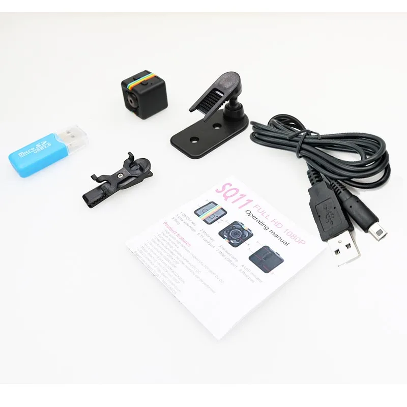 Мини камера JOZUZE sq11 HD 1080P видеокамера с ночным видением видеорегистратор