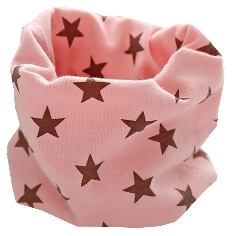 pink big star Новинка; сезон осень-зима; шарф из хлопка для девочек; Детский шарф; нагрудный шарф для мальчиков и девочек с круглым кольцом; милый детский шарф с воротником; Bufandas - Цвет: pink big star