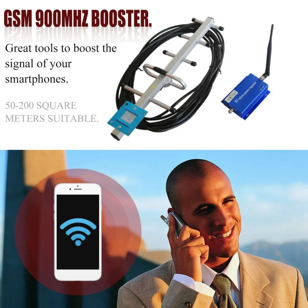 Профессиональный GSM 900 МГц внешний открытый ретранслятор усилитель сигнала Портативный Размер Мобильный телефон усилитель сигнала