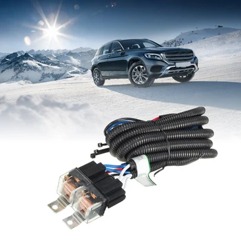 

H4 Car Headlight Relay Wiring Headlamp Relay Harness Light Bulbs Relay Light Bar Wire Wiring Harness 2 Ceramic Socket Plug