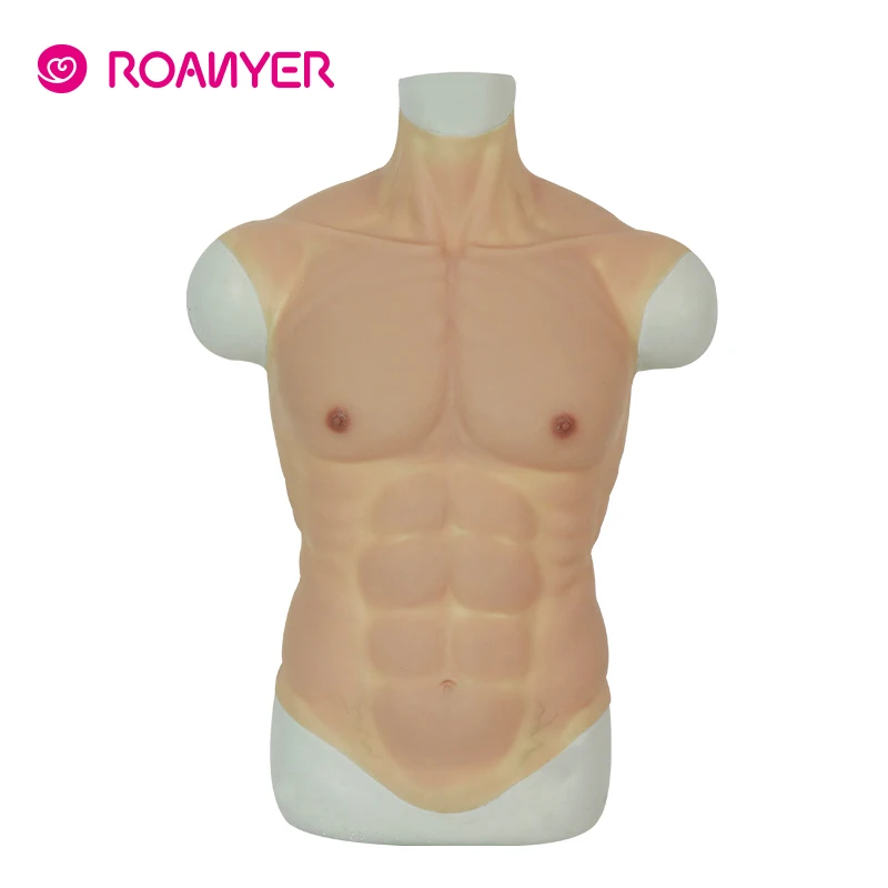 ROANYER силикагелевый мужской накладные груди фальшивые мускулы костюм женский