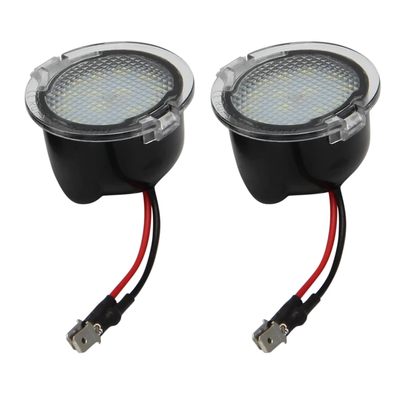 2Pcs Car LED Under Mirror Light 1604303136 for Ford Edge Mondeo Explorer Taurus Mustang King Ranch |