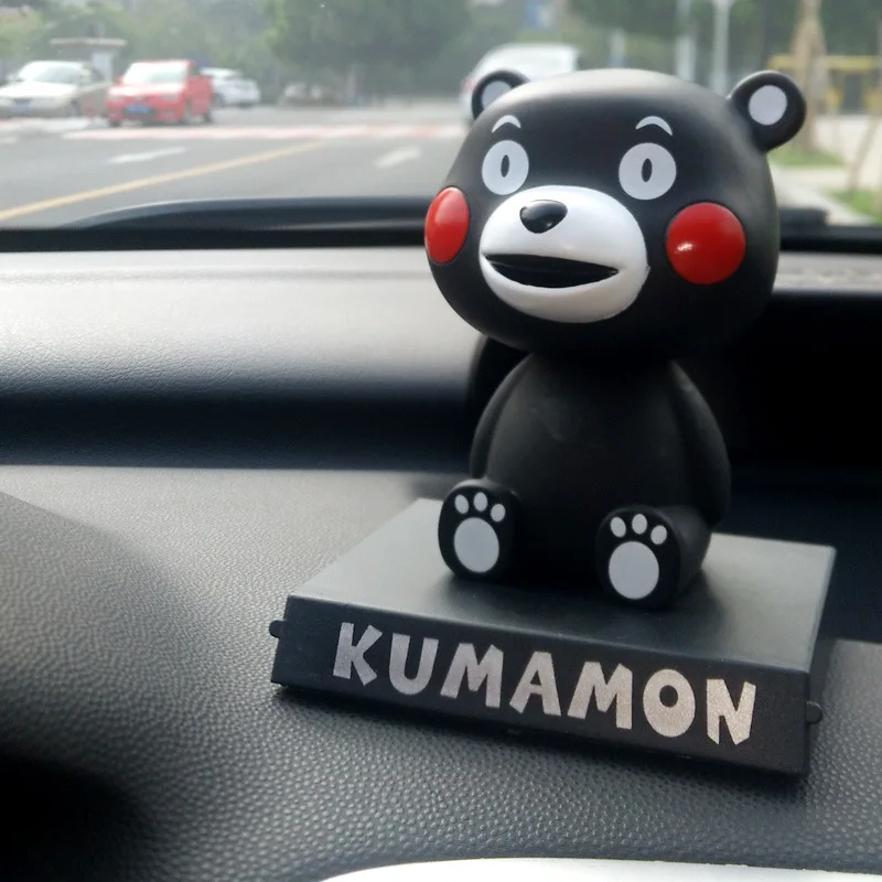 Украшение автомобиля Медведь kumamoto качающаяся голова держатель телефона мультфильм животное автомобиль аксессуары для интерьера украшения