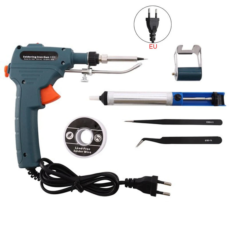 Eu 60w Internal Heating Soldering Iron Gun Handheld Automatic