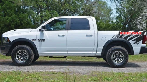 Для 2 цветов Dodge Ram HEMI Splash Grunge логотип виниловая наклейка для грузовика кровать Графический литой