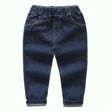 Детская одежда Комплекты для мальчиков джинсовые брюки ; сезон весна-осень; Стиль Дети Твердые Цвет ковбойские штаны для девочек от 3 до весны Костюмы