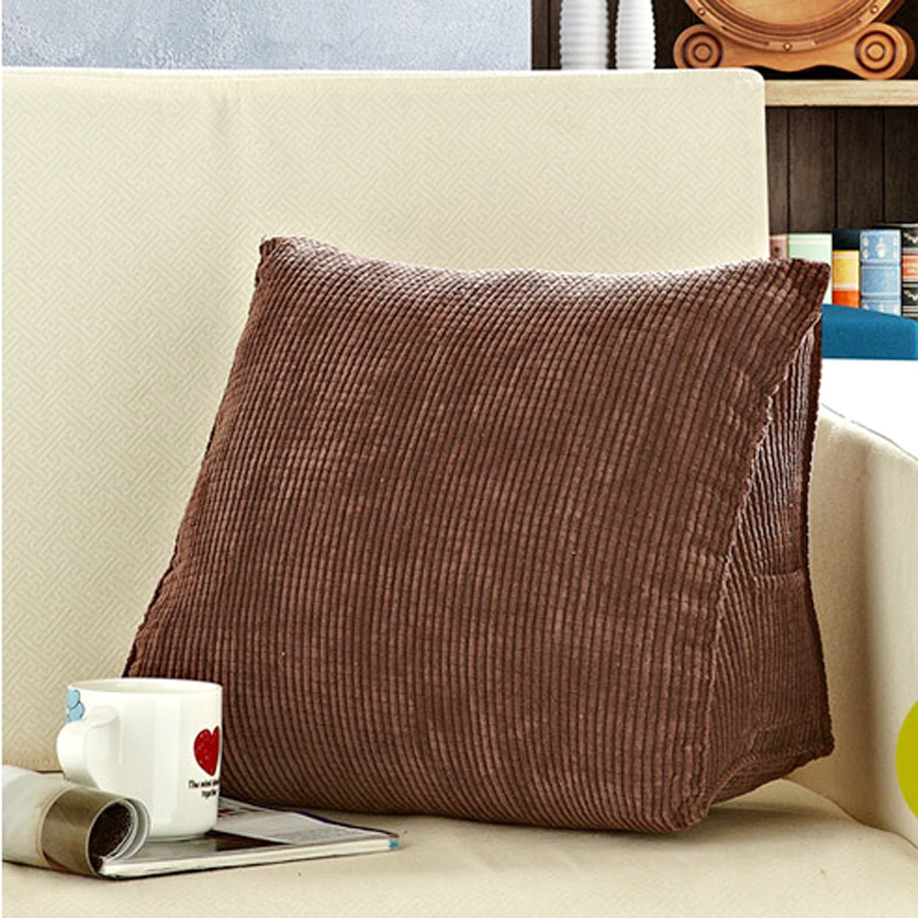 Triangle Waist Cushion Lumber Pillow Backrest Pad Office Sofa Decor Winter