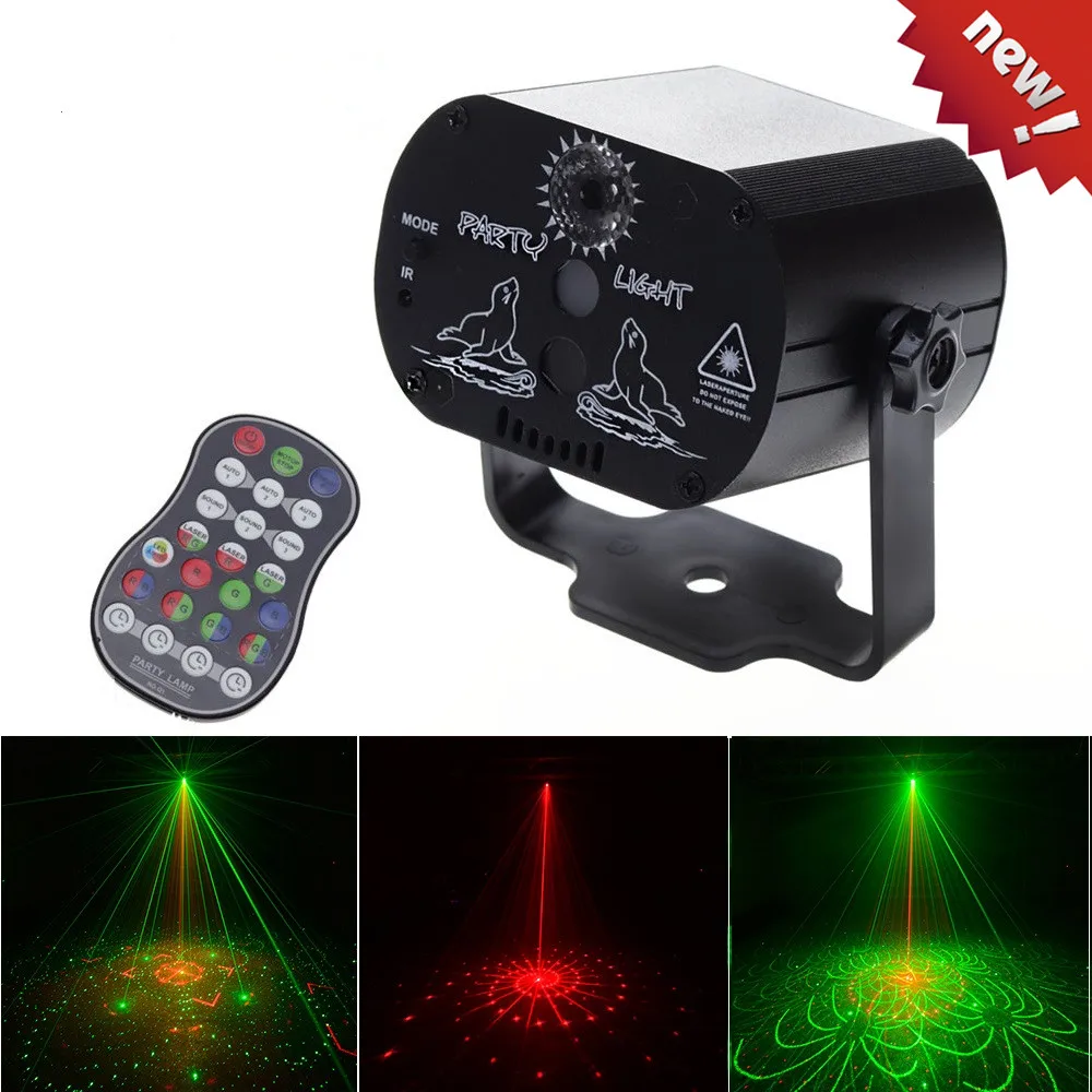 

2019 New Mini USB Charge DJ Disco Light Strobe Party Stage Lighting Effect Voice Control Laser Projector Light for Dance Floor