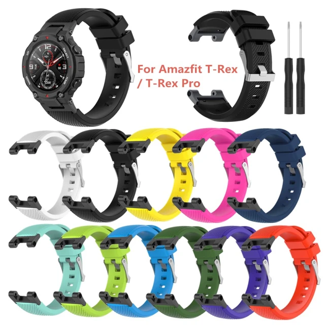 Correa de silicona para reloj Amazfit t-rex 2 T Rex Pro, repuesto de  pulsera deportiva para Huami Amazfit t-rex - AliExpress