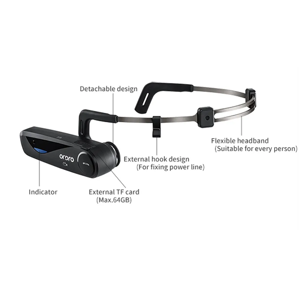  ORDRO EP5 cabeza acción Mini DV videocámara Full HD 1080P cámara de vídeo Wifi incorporado micrófon