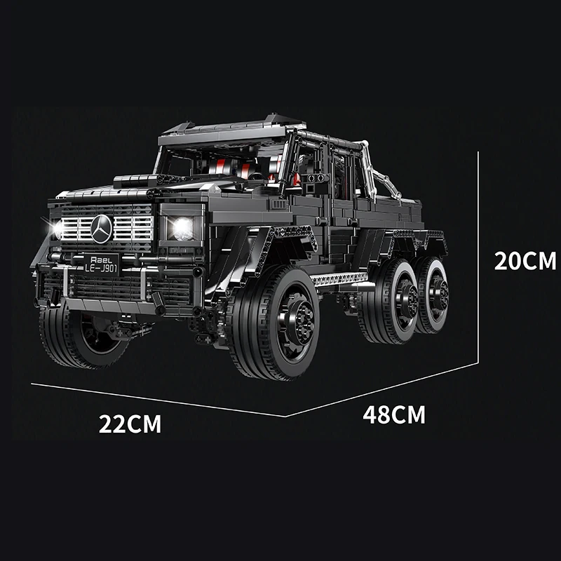 1:8 Benz внедорожный 6x6 LAND CRUISER RC автомобиль 3300 шт. Technic создатель города строительные блоки кирпичи игрушки подарки для детей