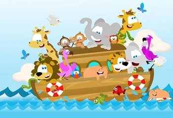 

Bible story Noah's Ark photo backgrounds vinyl kids birthday photography backdrop for child photo studio props photophone lv-579