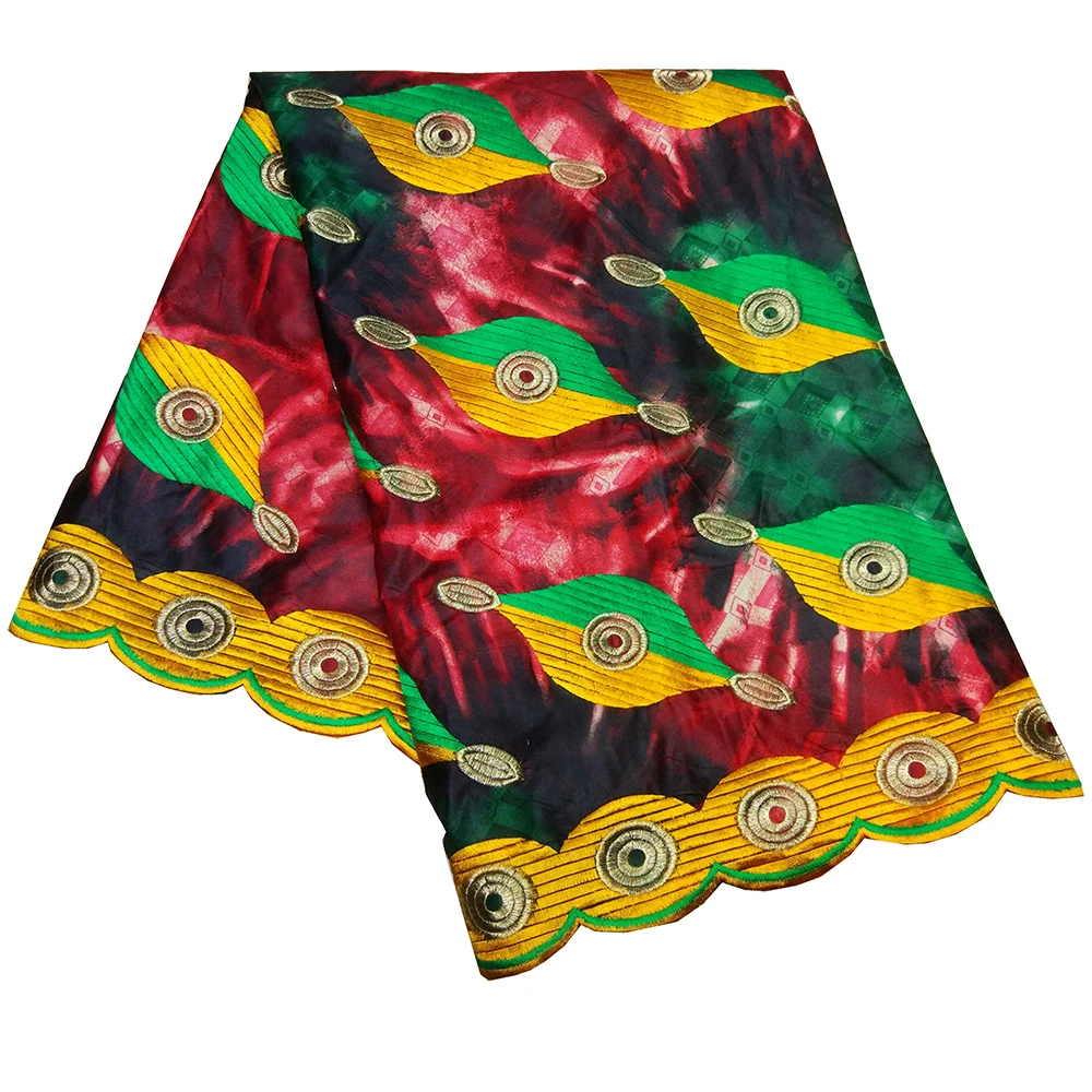 Новое поступление Африканский Базен Riche Getzner ткань с вышивкой африканские ткани для вечерние платья - Цвет: as picture