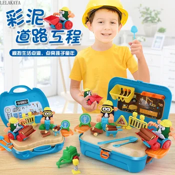 

Baby Pretend Play Road Engineering Project Work Modeling Clay Slime Cosplay Early Educational Fashion Puzzle Plasticine Gift Toy