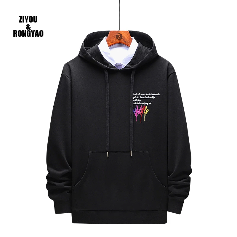 

2020 Hoodie Men Streetwear Sweatshirt Brand New Mens Hoodies Spring Autumn Patchwork Fashion Tops Letter print Men Hoodies