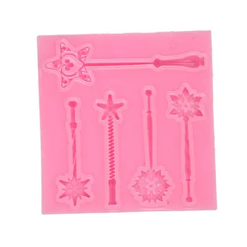 

A number of magic wand silicone mold small star decorative mould 15-397.