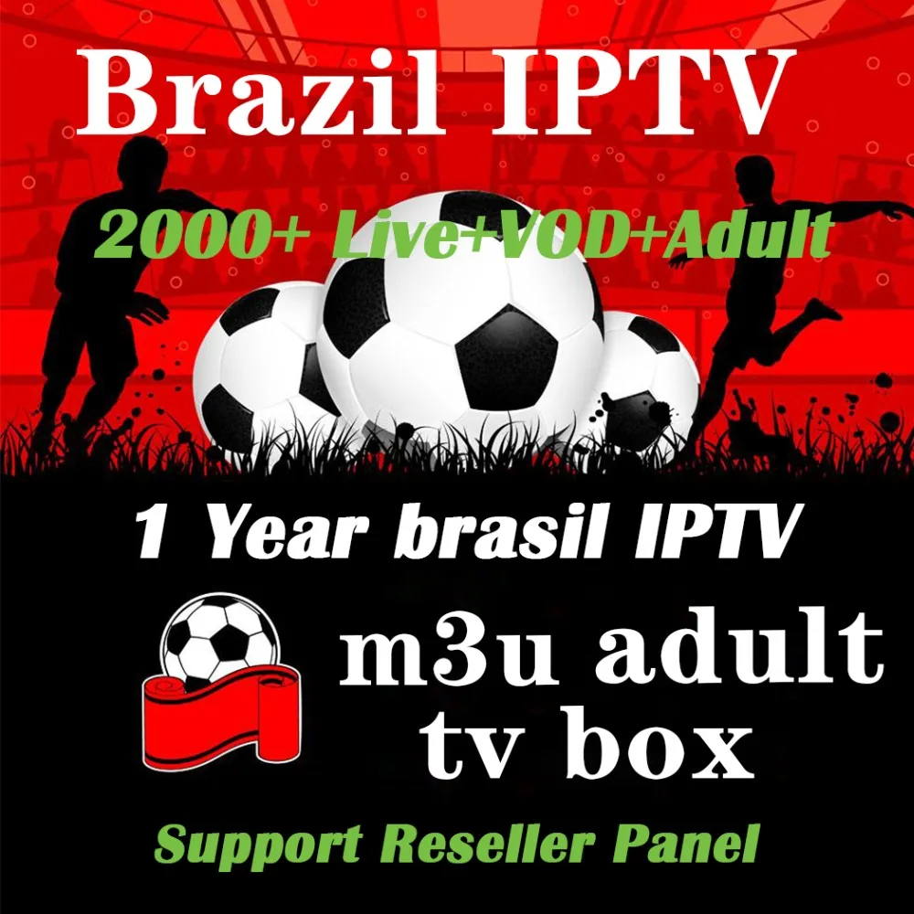 IP tv Brasil бразильские подписные каналы Lista для Smart tv Box tv box Receptor M3u 2000+ live Vod Чили Ip tv взрослая реселлер панель