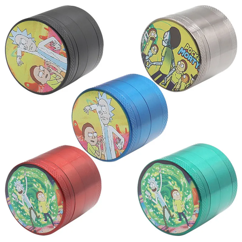 

Rick and Morty Herb Grinder 50mm Weed Grinder 4 Layers 63mm Crusher Weed Accessories Cigarette Tobacco Grinder