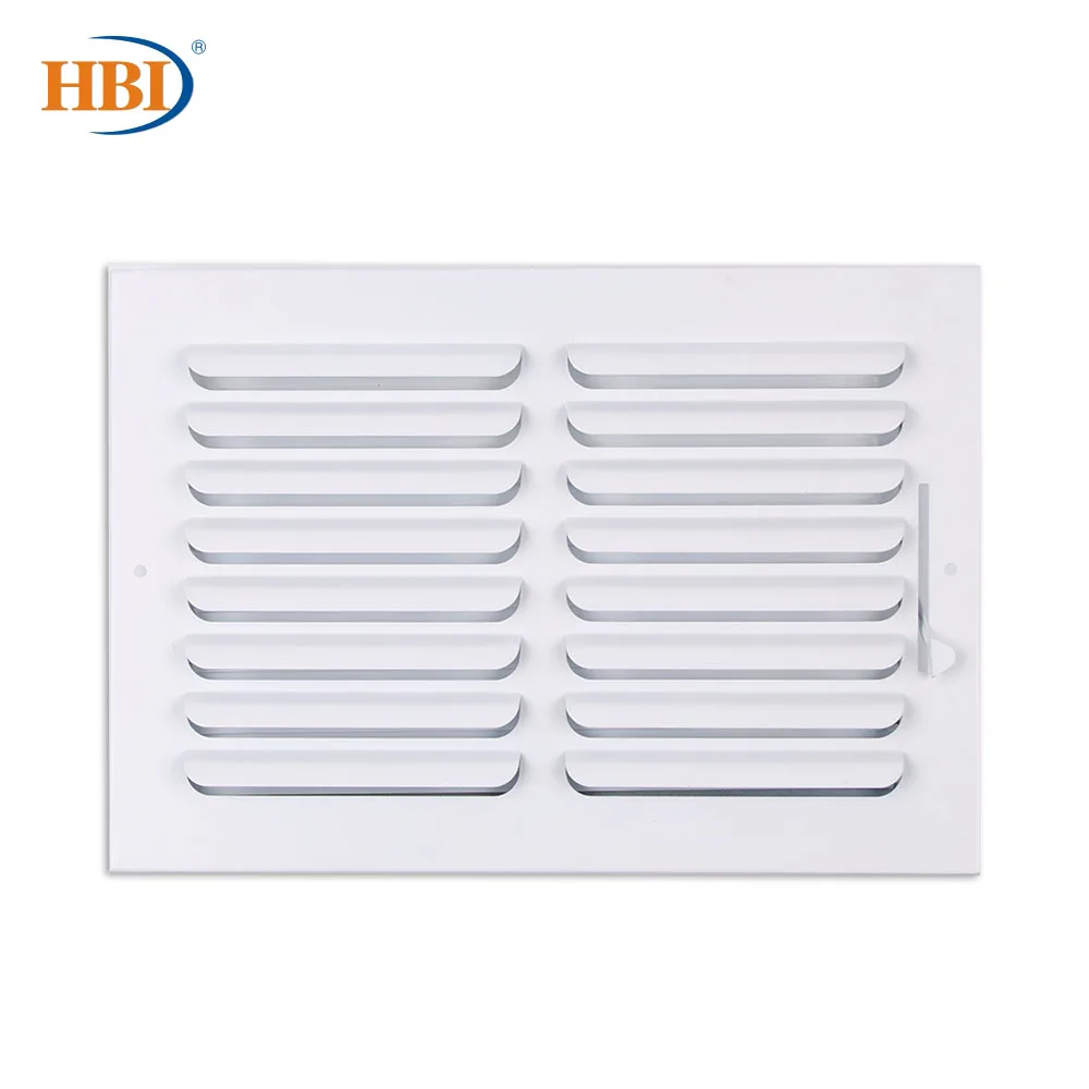 

HBI 1-Way W12"*H8" Curved-Blade Ventilation Grille Air Outlet Valve Air Supply Register Air Vent Cover Steel Ceiling/Sidewall