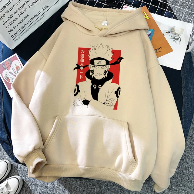 Japanese Anime Cool Akatsuki Hoodies Women Funny Cartoon Graphic Hoodie Harajuku Oversized Sweatshirt Pullover Unisex Beige4