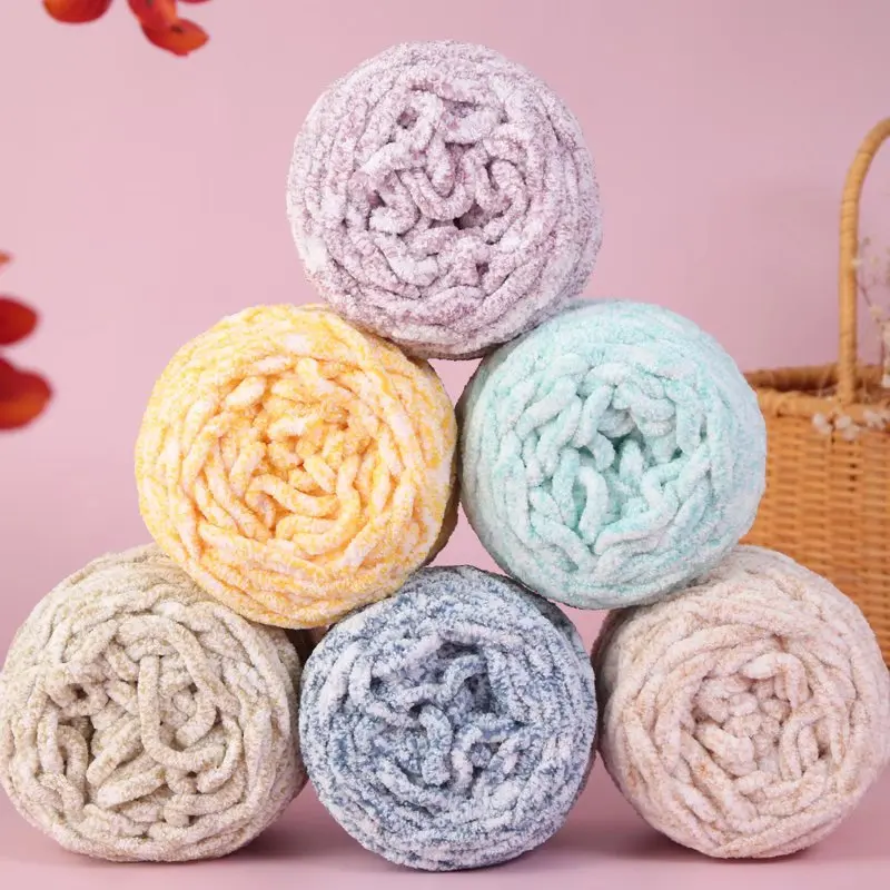 1pc 100g Super Soft Yarn Baby Chunky Blanket Yarn Chenille Yarns for  Knitting and Crochet Hilos