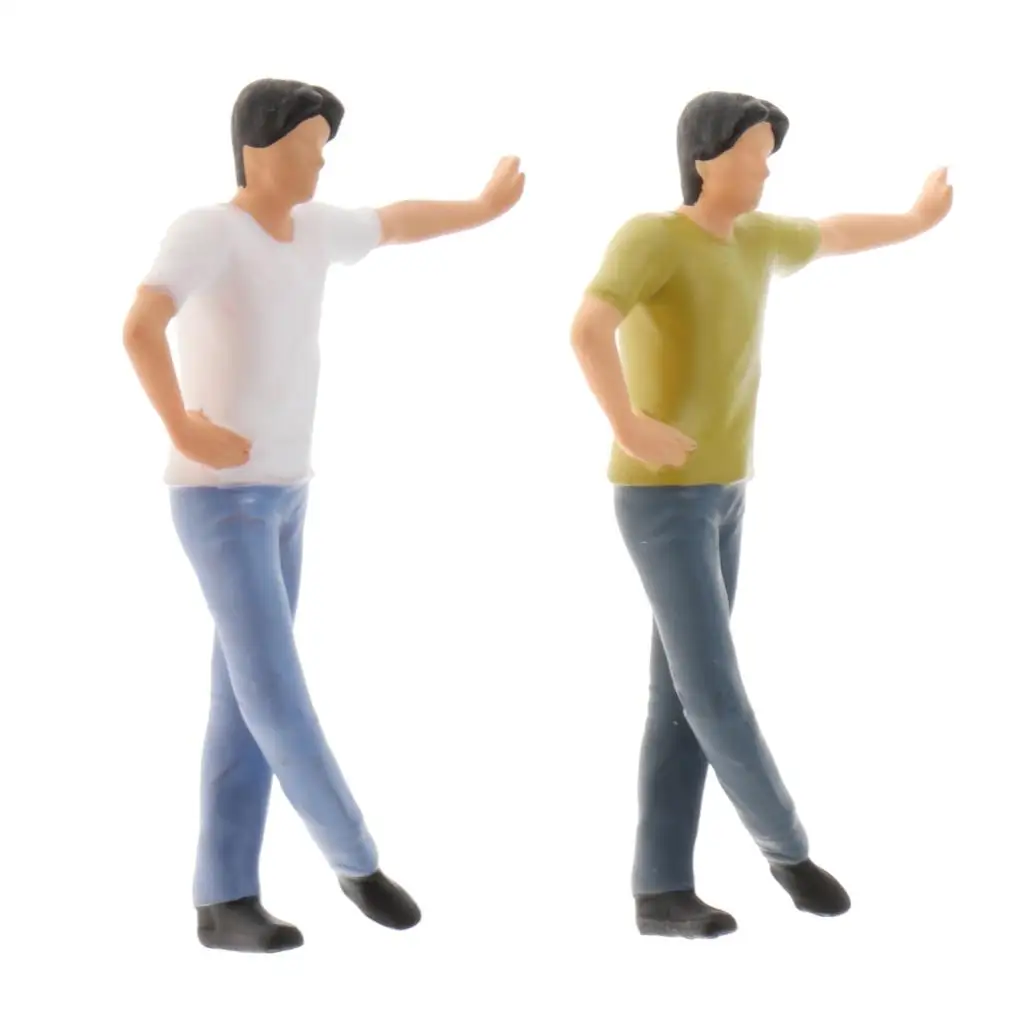 1/64 Model Street Greeting Scenes Man Figure Dolls Building Table Decor Resin Model Movie Character Doll Action Figure Shows