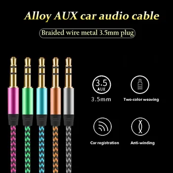 

3.5mm Stereo Car Premium Auxiliary Audio Cable With Gold Connectors For Smart Phone Audio Cable MP3 Players Home/Car Stereos