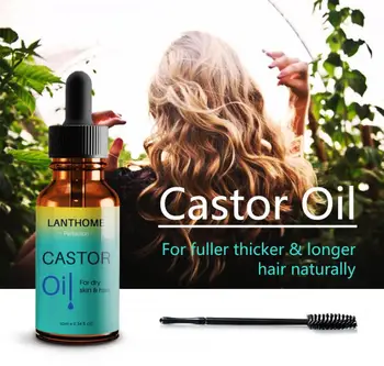 

10ml Pure Castor Oil Hair Essential Oil Eyelashes Eyebrow Growth Prevent Skin Aging Organic Serum Hair Fast Growth Liquid TSLM2