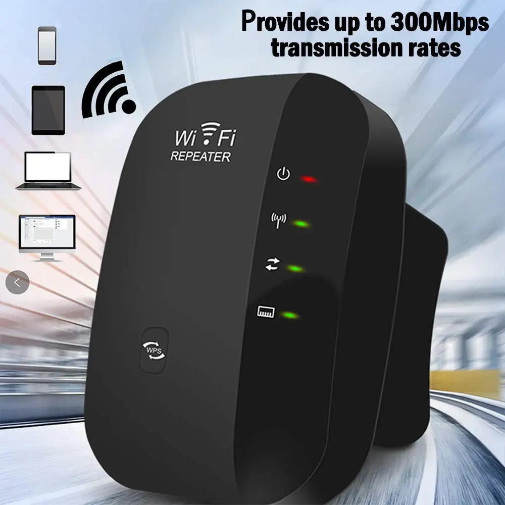 

Wireless WiFi Repeater Signal Amplifier 802.11N/B/G Wifi Range Extander 300Mbps Signal Boosters Repetidor Wps Encryption r20