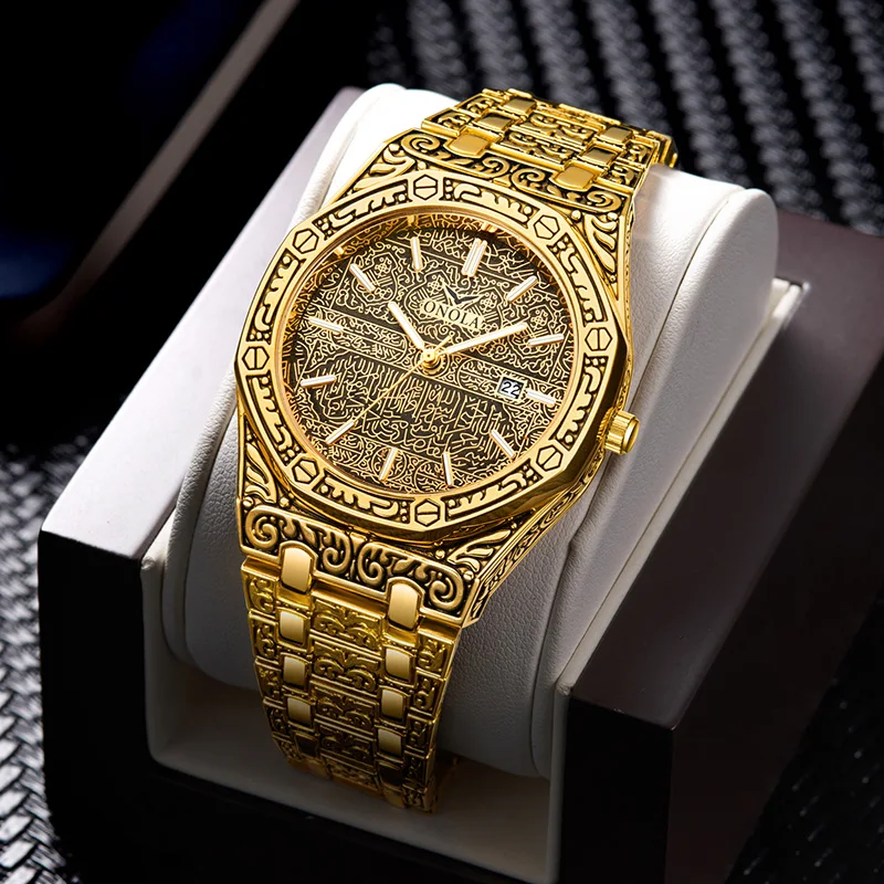 ONOLA Vintage Watch Man Waterproof Quartz watch Steel Band Wristwatch Fashion Casual Luxury Gold Mens Watch relogio masculino ONOLA Vintage Watch Man Waterproof Quartz watch Steel Band Wristwatch Fashion Casual Luxury Gold Mens Watch relogio masculino