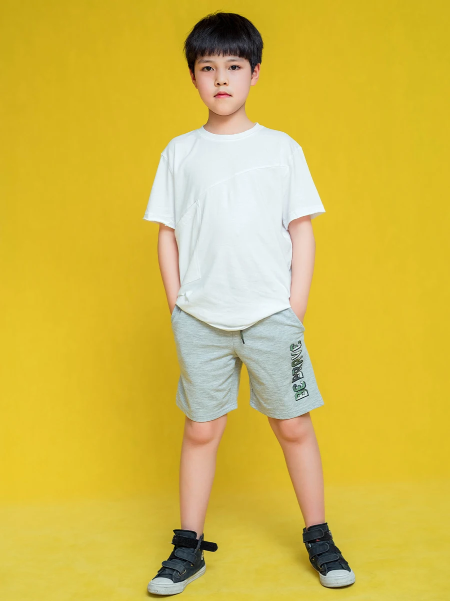 

Boys T-shirts Short Sleeve White Cotton boys clothes Bias Cut Tees Kids Tops Summer Teenage Children Clothes 8 10 12 14 16 Years