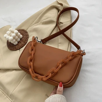 

С Доставкой One-Shoulder Underarm 2020 Popular New Style Fashion All-match Messenger Bag Net Red Simple Square Sling Bag