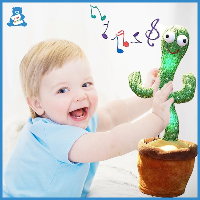 Dancing Cactus Plush Toy Electric Talking Singing Cactus 120 Songs Glow