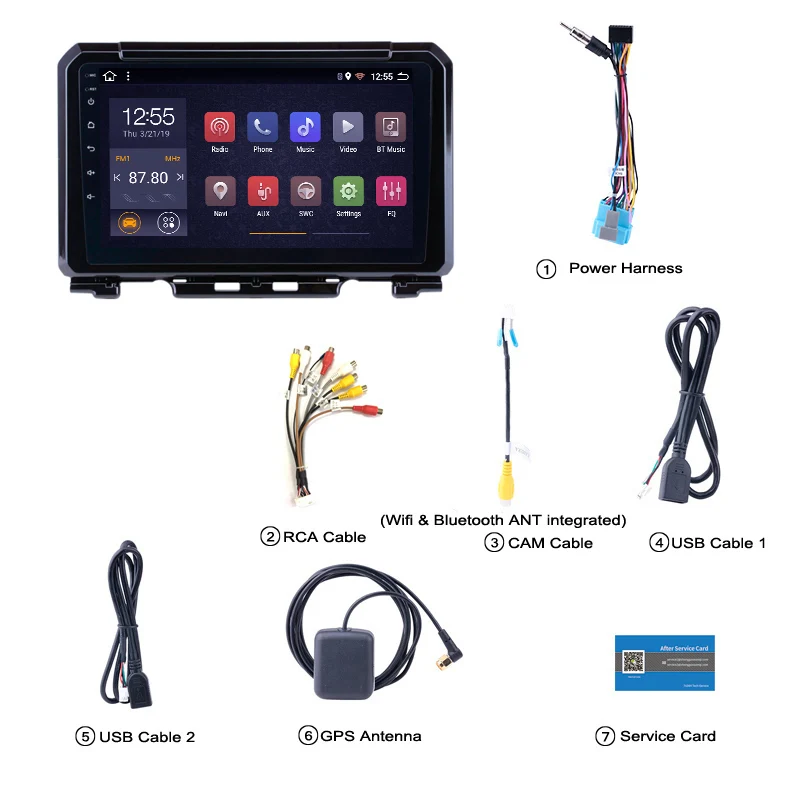 Clearance 9 Inch Android 9.0 Car GPS Navigation Unit Player Radio For Suzuki Jimny 2019 Support DVR Wifi-OBDII DAB+ TPMS 5
