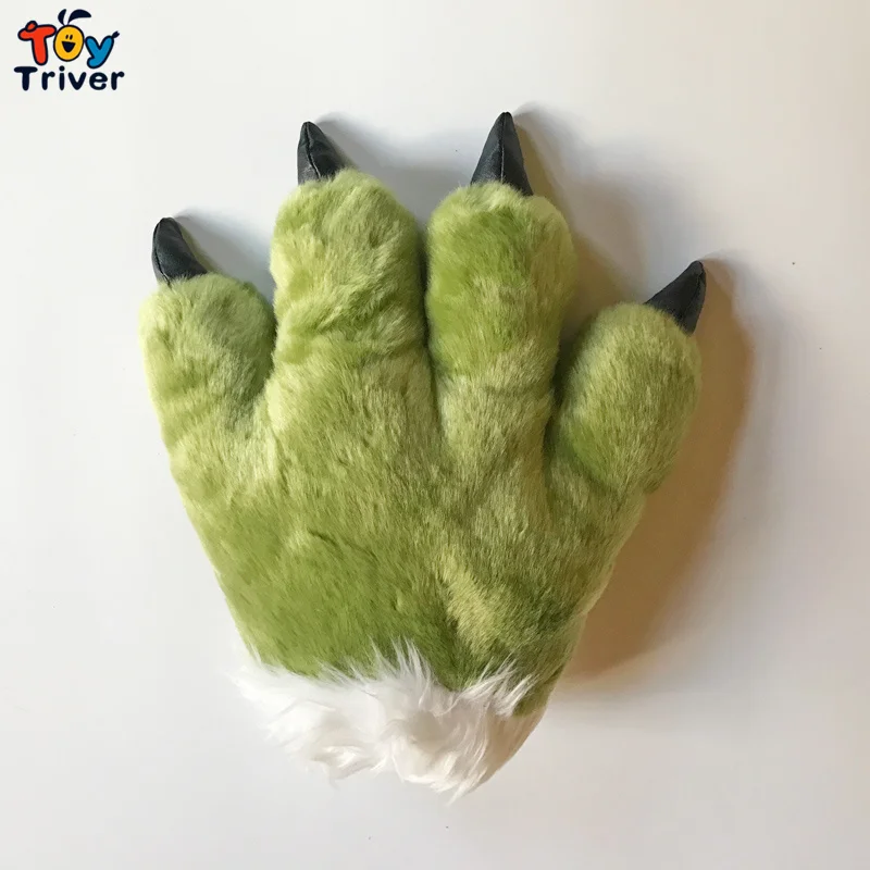 

1pc Tiger Leopard Dinosaur Wolf Panda Paw Claw Plush Toy Hand Puppet Glove Cosplay Party Costume Cheerleaders Adult Toys Gift