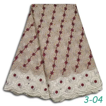 

Swiss voile lace in Switzerland high quality 5Y Dry lace fabric newest Dubai beads lace African French fabric 01