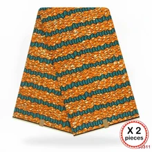 Анкара африканская ткань 12 ярдов Хлопок Нигерия стиль шитье Африканский Воск Печать Ткань Гана для свадебная одежда платье 91805