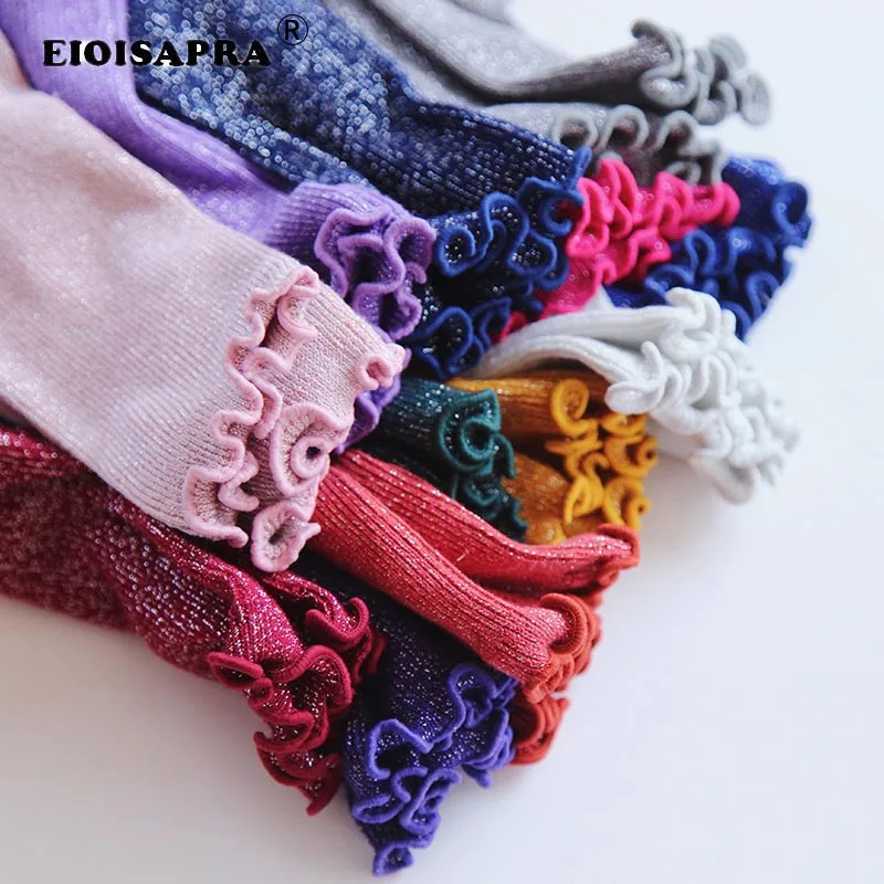 

[EIOISAPRA]College Style Candy Color Shiny Heap Heap Socks Women Fashion Funny Colorful Novelty Ladies Socks Skarpetki Sokken
