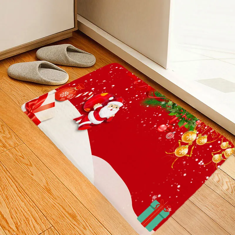 Творческий 3D напечатание рождественское коврик коврики для прихожей и коврики для Спальня Гостиная коврик для кухни, ванной, Противоскользящие коврики