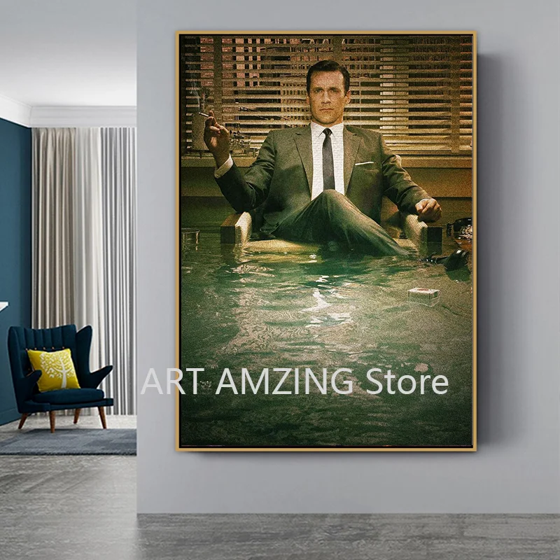 Фильм Безумный человек плакат Дон Дрейпер портрет персонажа безумный печать