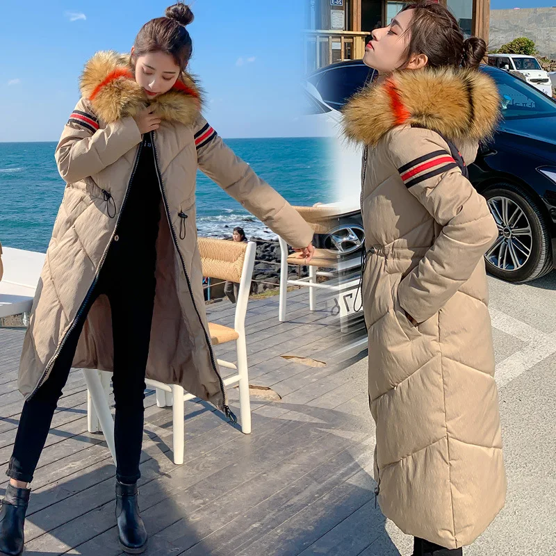 

Winter down Jacket Cotton-padded Clothes Women's Mid-length Thick Bread Cotton-padded Jacket 2018 New Style Korean-style Loose-F