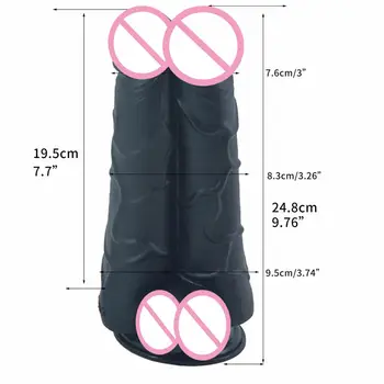 Sex Machine Attachment Super Large Simultaneous Insertion Double Headed Dildo Anal Plug Anal Penis Love Machine Accessories Y95 6