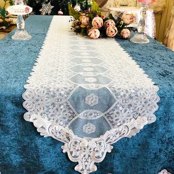 

Proud Rose New Lace Table Runner Decorative Tea Towels Hollow Cover Towel European-style Simple Long Tablecloth Decorative Tea